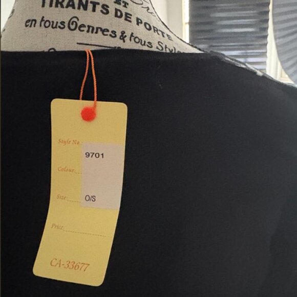 Orange Fashion Village Long Sleeve Tunic Dress, O/S, Black & White Swirl Print - Picture 4 of 7